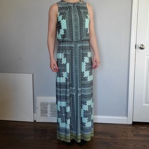 London Times Blue Maxi Dress